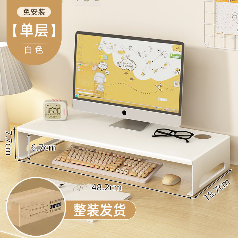 Desktop Computer Monitor Stand Metal Office Storage Rack Screen ...
