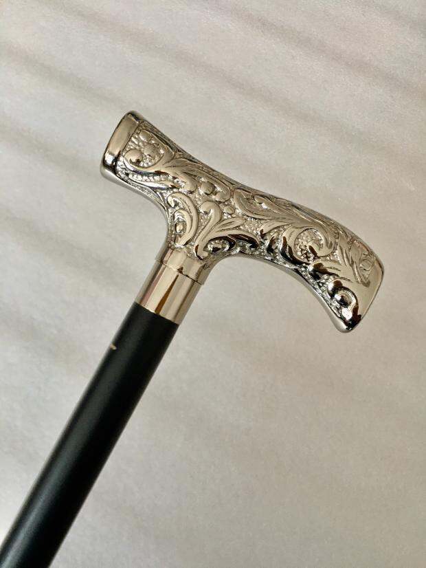 British Gentleman's Walking Stick British Fashion Walking Stick Silver