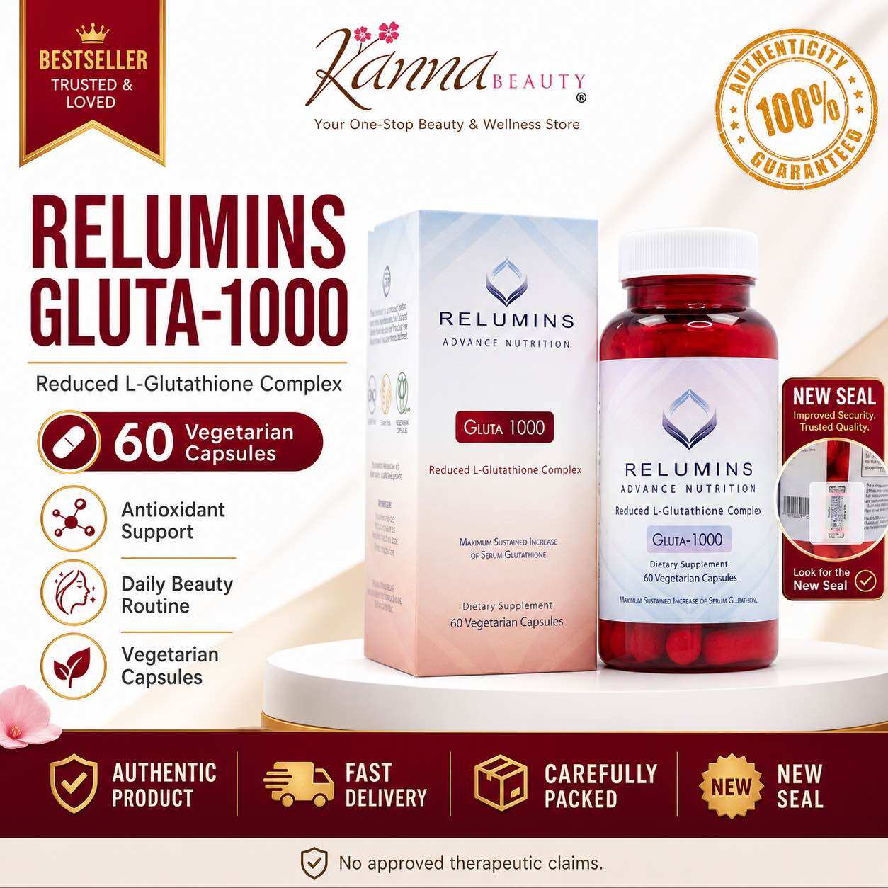where to buy relumins glutathione Relumins Gluta-1000 Skin Lightening Capsules – 60 Vegetarian Capsules |  Boost Glutathione Levels for Bright, Even Skin Price in India main image 1