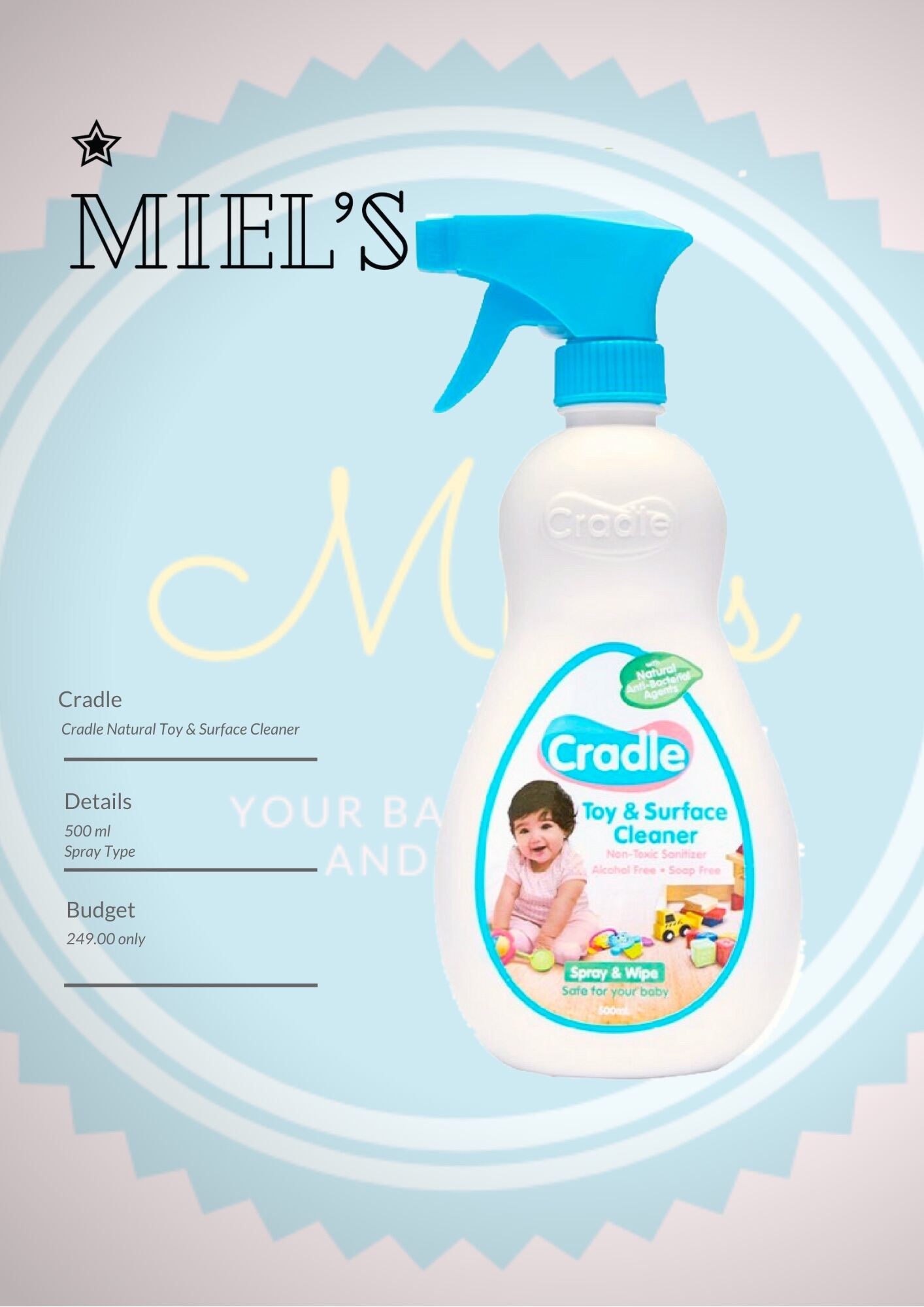 Cradle Natural Toy & Surface Cleaner Lazada PH