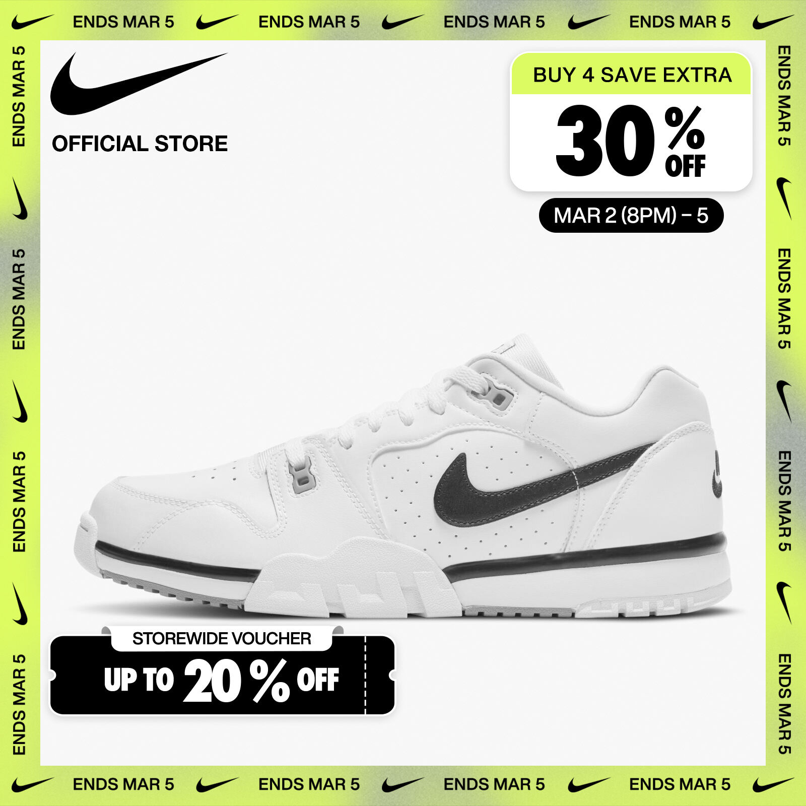 white nike cross trainer