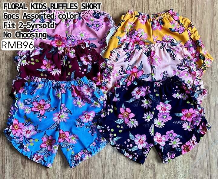 Floral Kids Ruffle Short