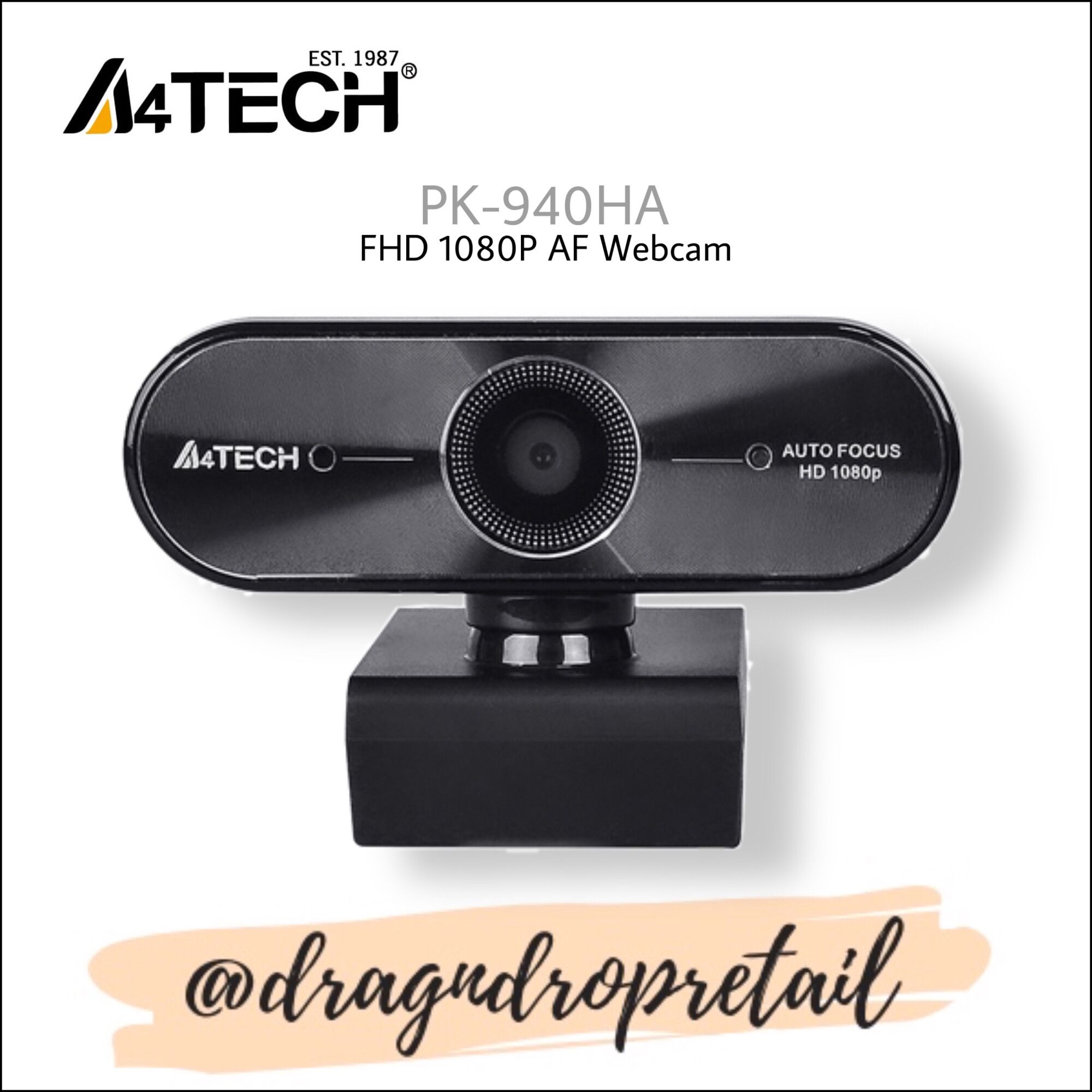 A4TECH PK-940HA Full HD 1080P Auto Focus AF Webcam with Built-in ...