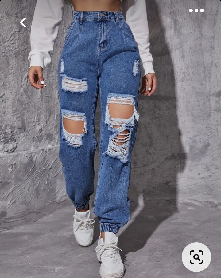 Blue Baggy korean Pants (random design) Lazada PH