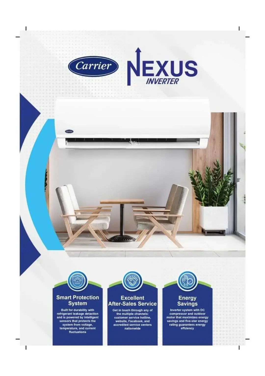 CARRIER NEXUS SPLIT TYPE INVERTER AIRCON(INSTALLATION NOT INCLUDED
