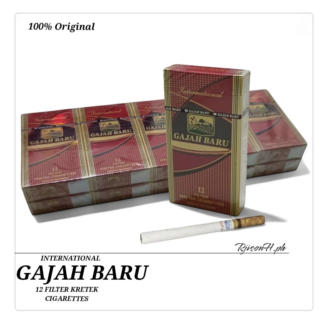 Original Made in Indonesia International 12 Filter Kretek Gudang Baru or Gajah  Baru Organic Classic Clove Cigarettes Hard Pack Kretek Gudang - Lazada