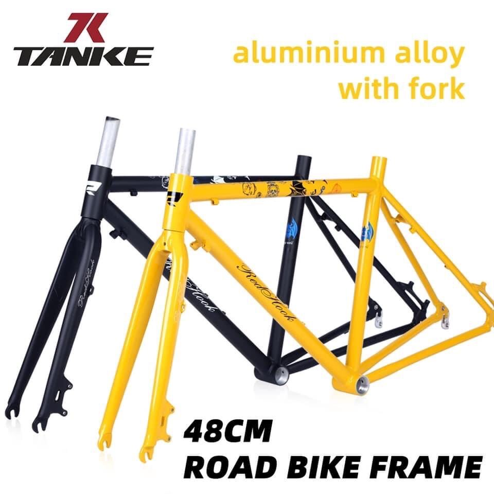 ROAD BIKE FRAME WITH FORK TANKE 48CM BLACK COLOR Lazada PH