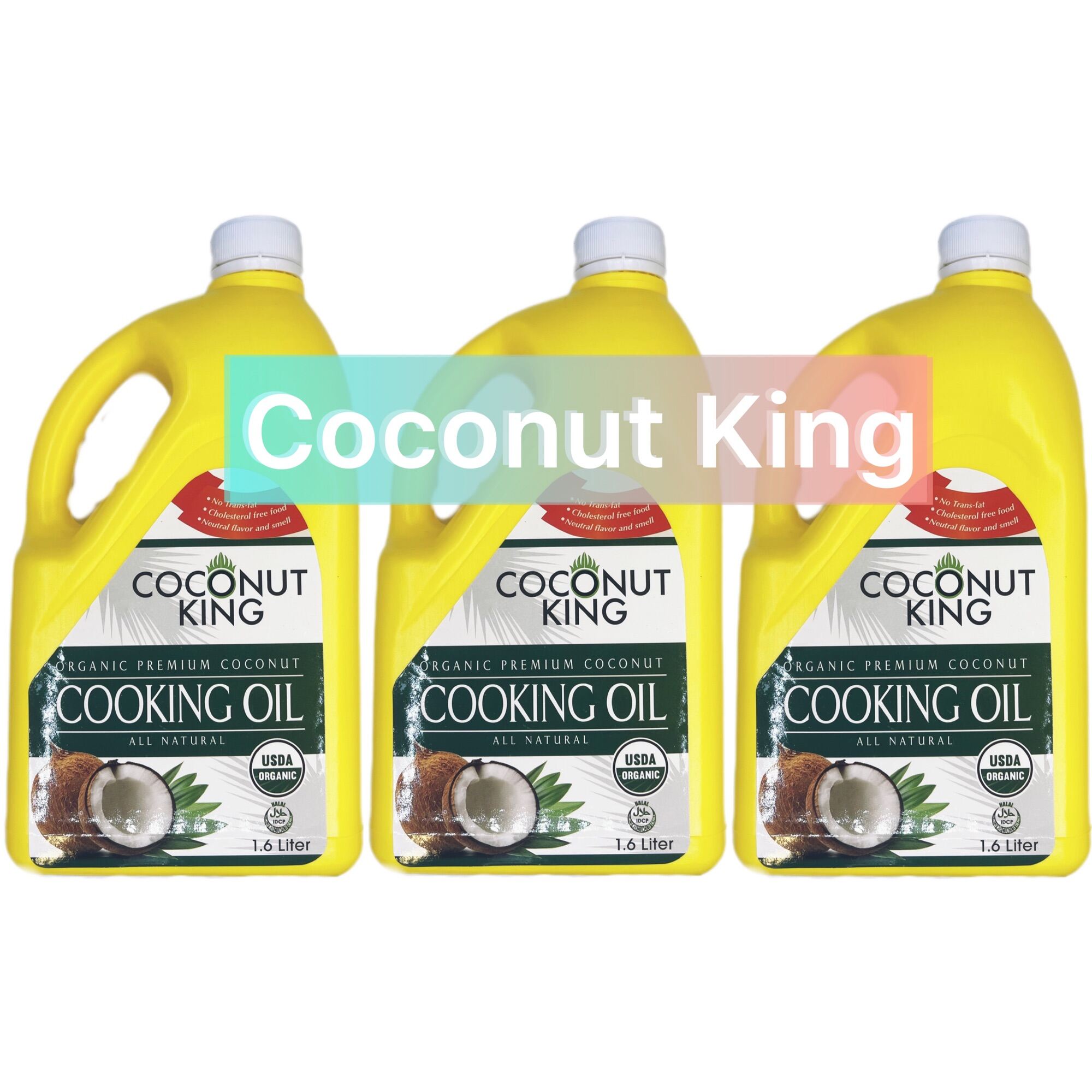 COCONUT KING ORGANIC PREMIUM COCONUT COOKING OIL (3 PCS OF 1.6 LITER) Lazada PH