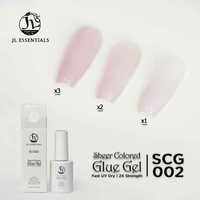 SHEER COLORED Glue Gel Use as Nail Glue /Gel Polish / Rhinestone Glue / Extension needs Lamp