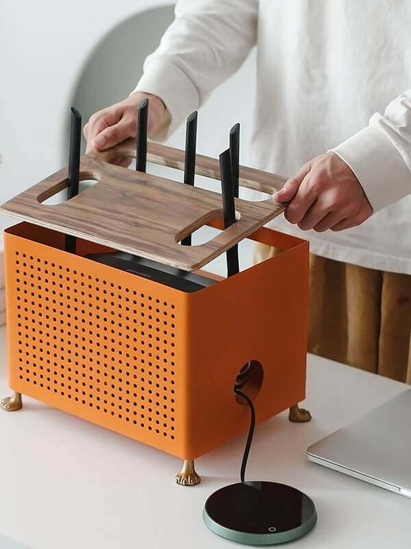 Big Clear Router Box Empty Meow Meow Router Storage Box Desktop Ugly WiFi Optical Modem Box ...