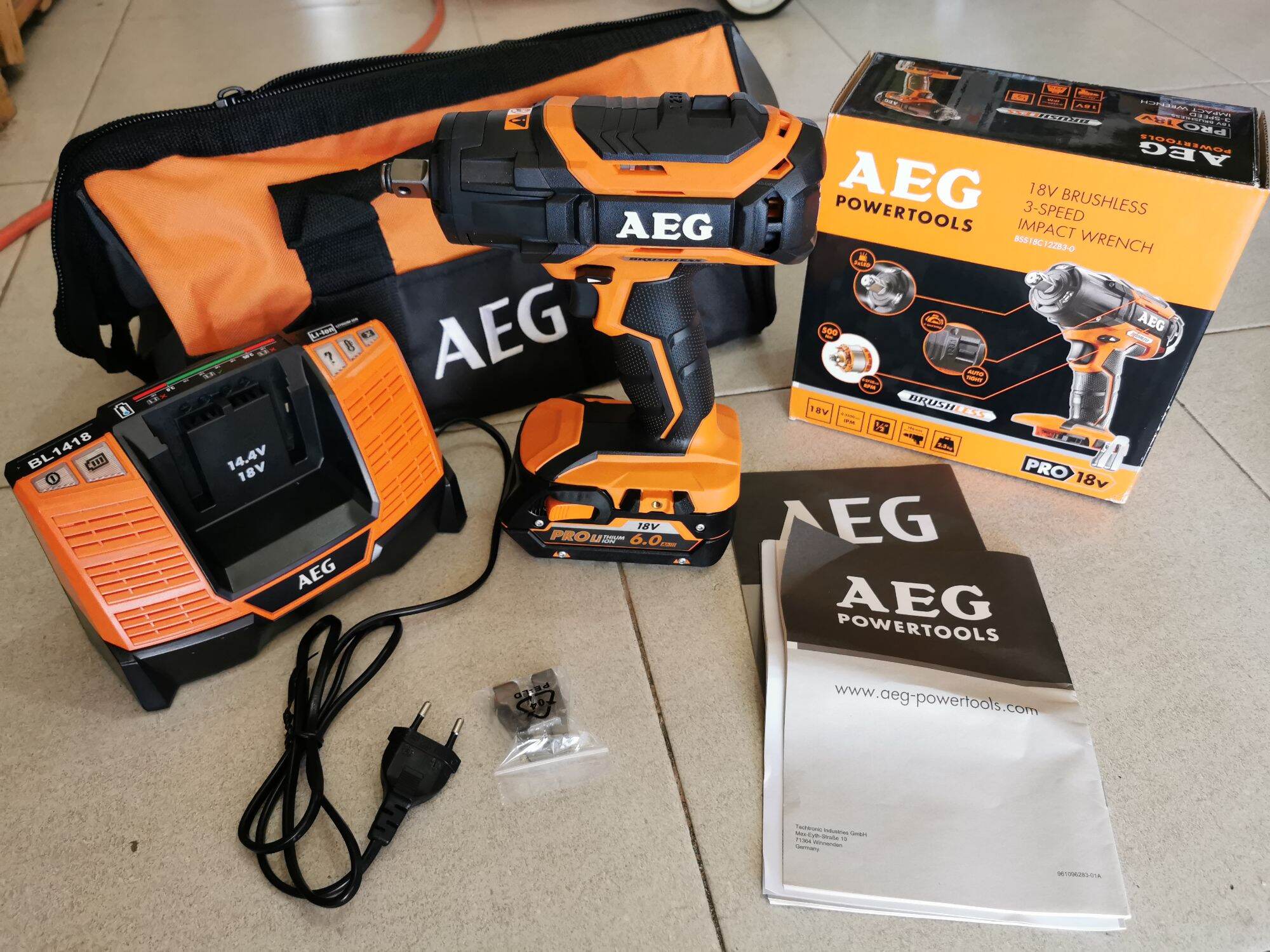 AEG CORDLESS IMPACT WRENCH 18V (BSS18C12ZB3-0) 18V Brushless