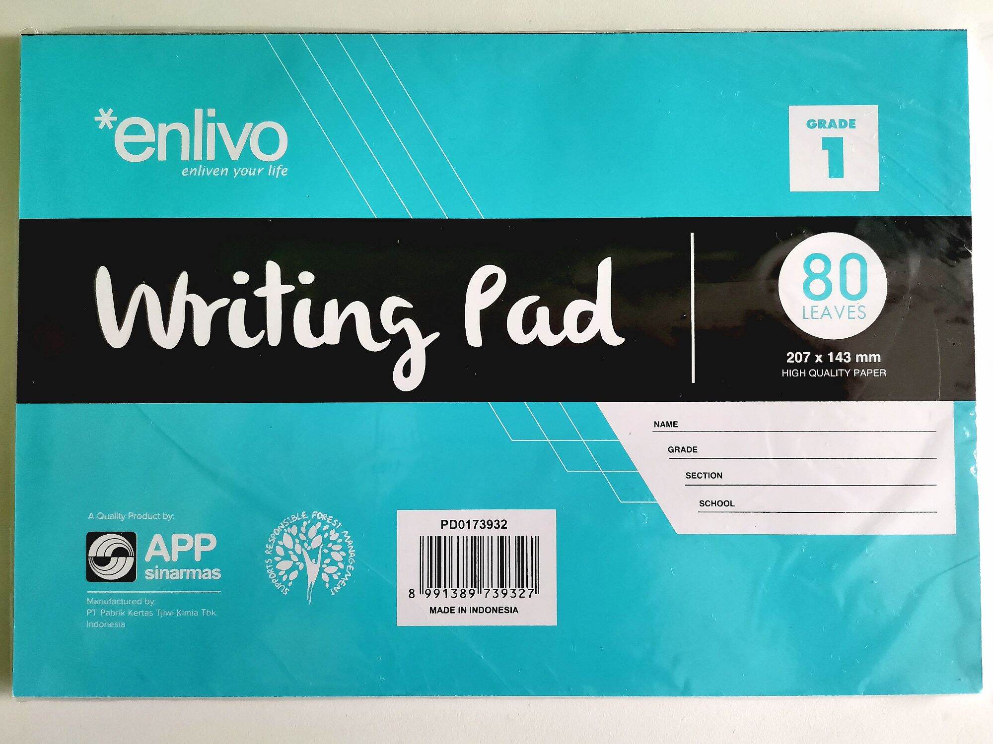 ENLIVO Writing Pad 80 Sheets per pad (Grade 1/2/3/4) Lazada PH