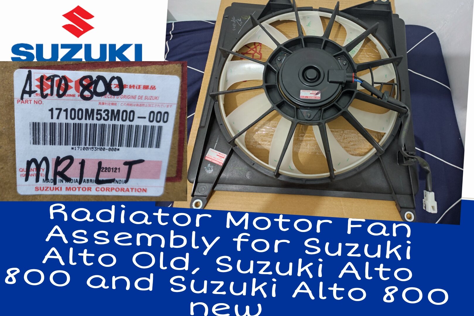 Radiator Motor Fan Assembly for Suzuki Alto Old Suzuki Alto 800