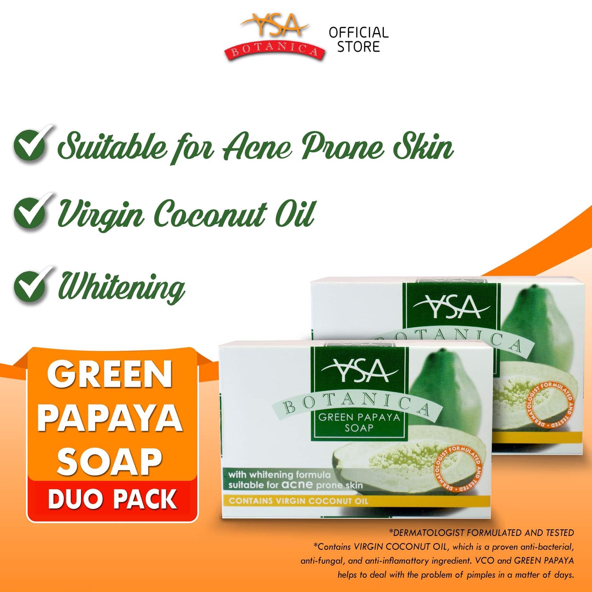 YSA Botanica Green Papaya Soap 135g Duo Pack Lazada PH