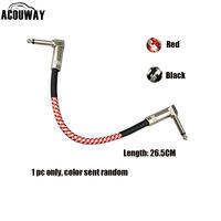 6Pcs/set Effect Pedal Patch Cable Low noise shielded 6.35 Angled Plug Audio Cable Electric Guitar Effect Pedal Cord Line