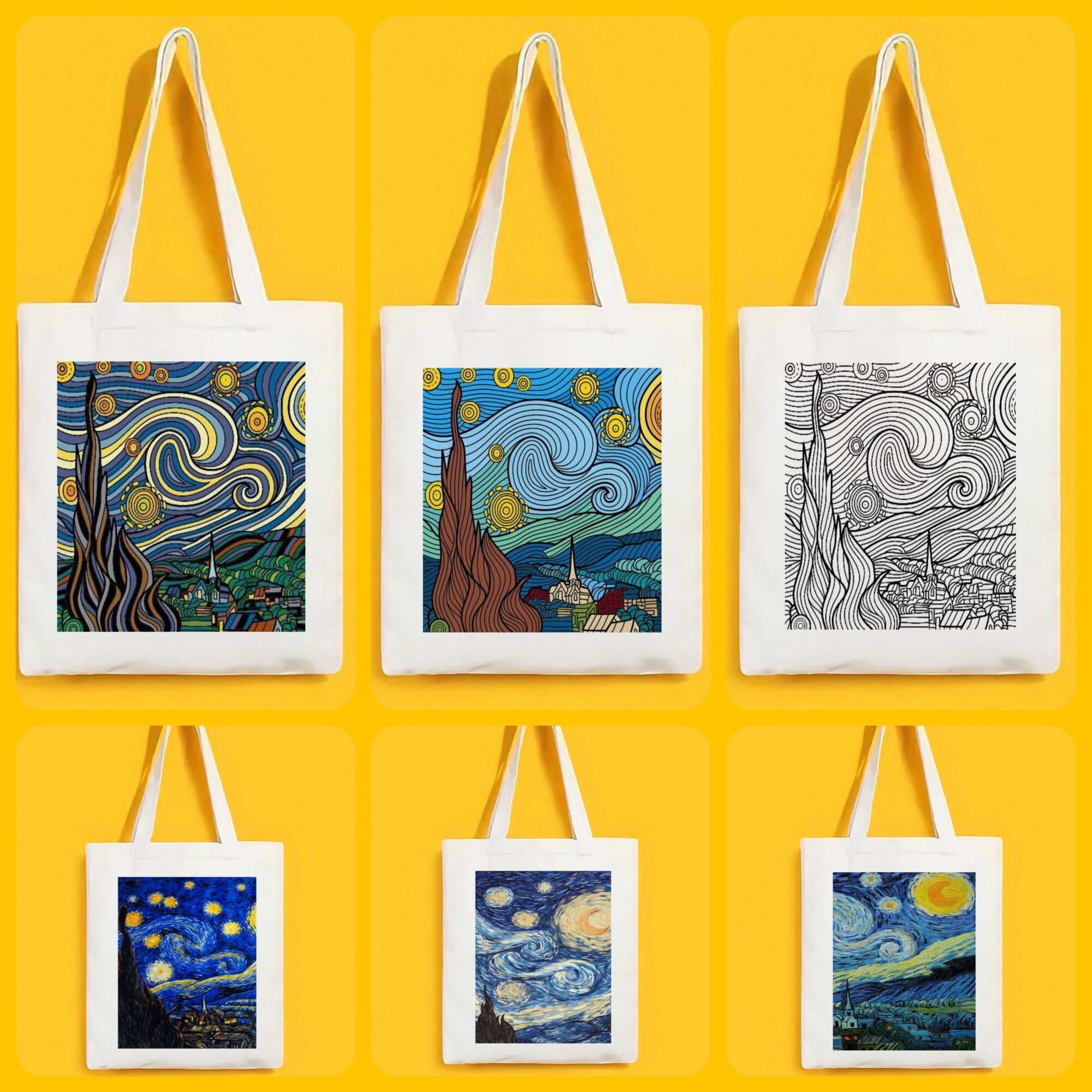 Starry night outlet tote bag