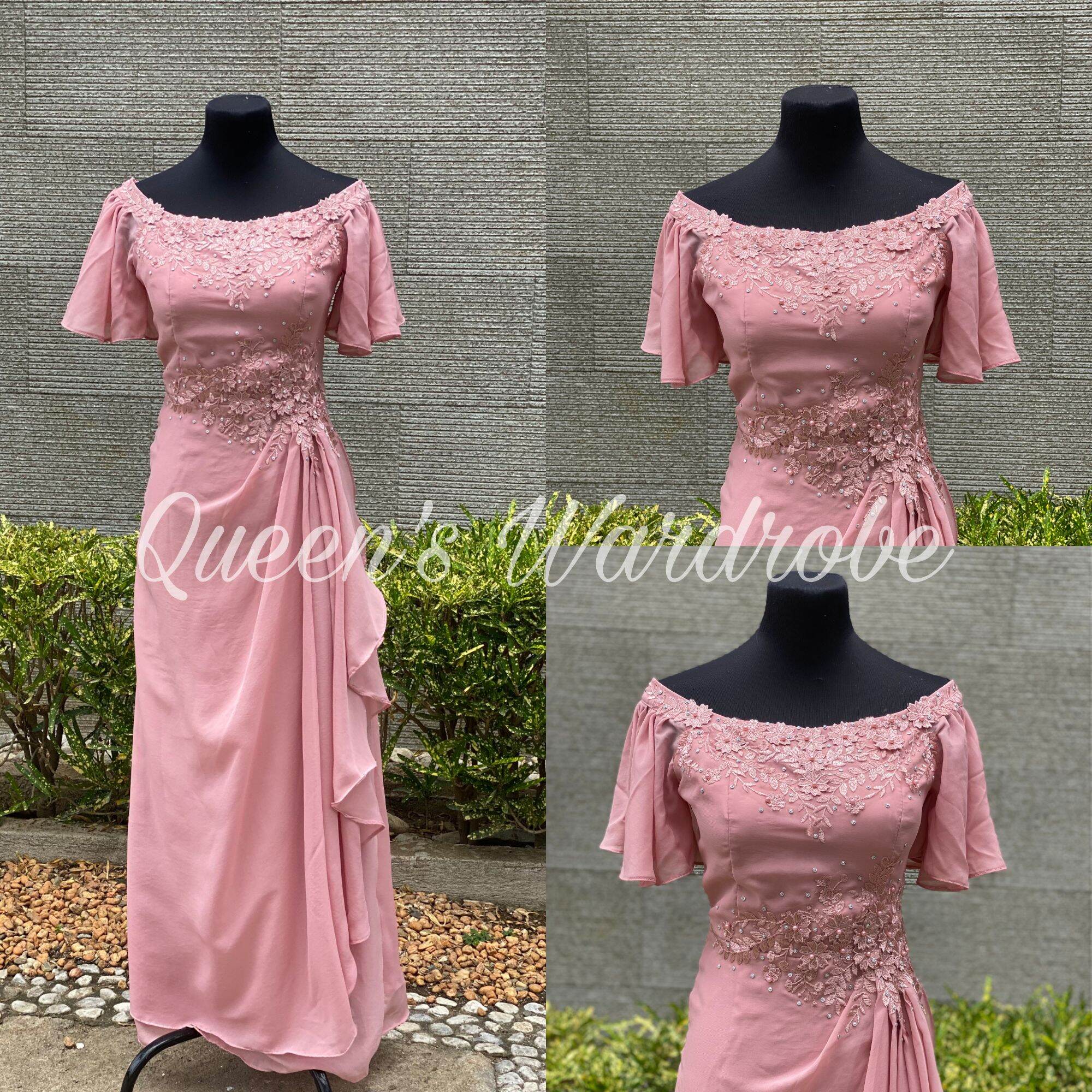 Old rose hotsell gown for ninang