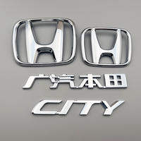 Honda City Car Emblem Letter Logo Trunk Badge Front Grill Badge Styling for Honda Civic Automobile Badge Custom Car Decal