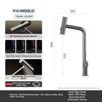 HIGOLD | Stainless Steel Rotatable Pull-down Hot and Cold Water Faucet