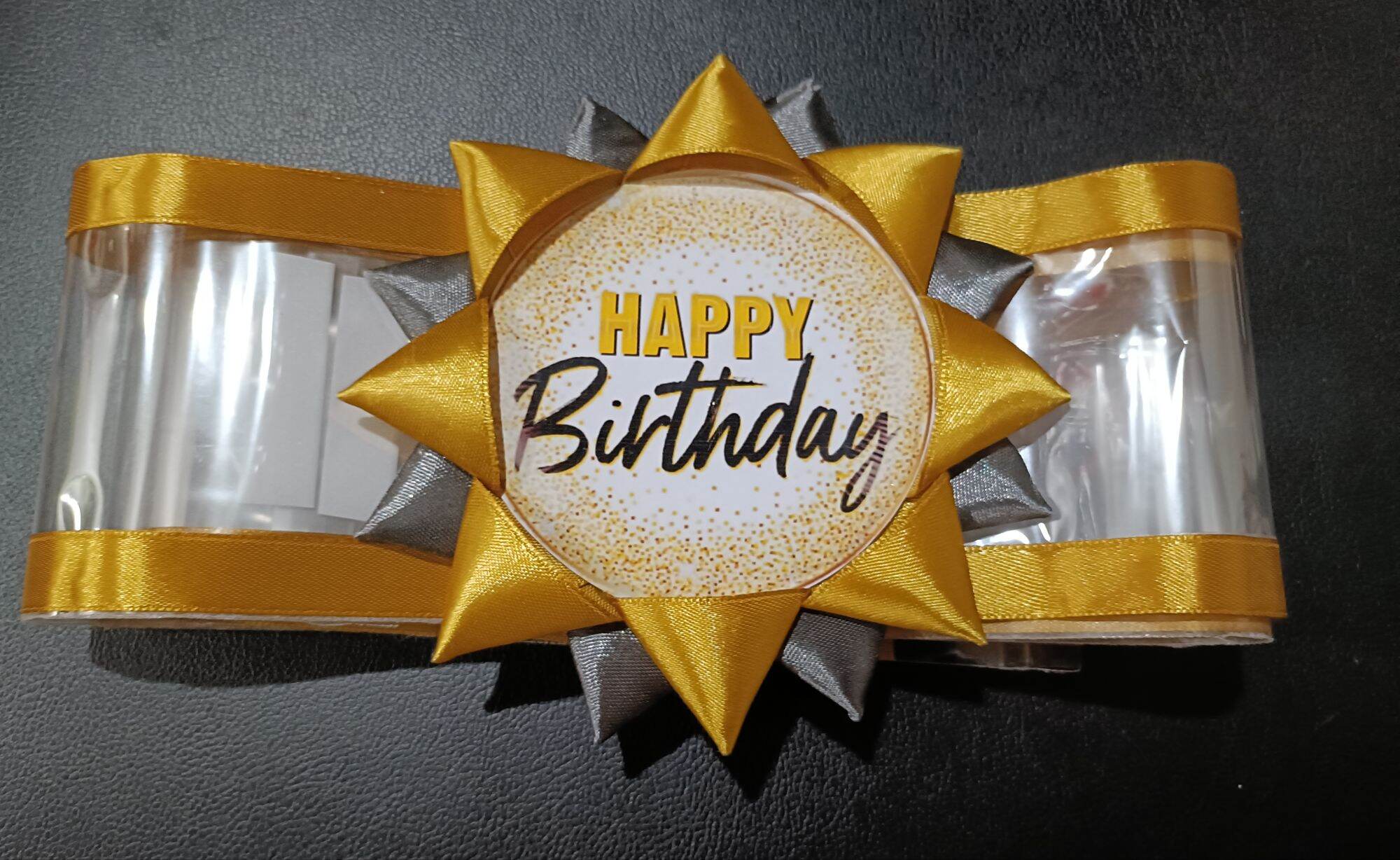 birthday sash / money sash garland for bday 10pcs bill slot