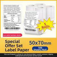 DTPrinter | Thermal Label Paper for Clothing Tags Price Tags Food Labels Transparent Stickers Barcode Paper Three-Resistant Synthetic Paper Water-Resistant and Tear-Resistant