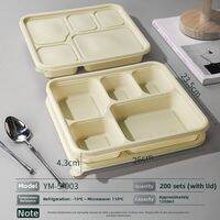 RIHESHENGTANG | Eco-Friendly Cornstarch Disposable Circular Covered Meal Box