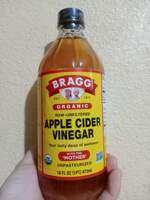 473ml Bragg Organic Raw-Unfiltered Apple Cider Vinegar with the Mother Unpasteurized