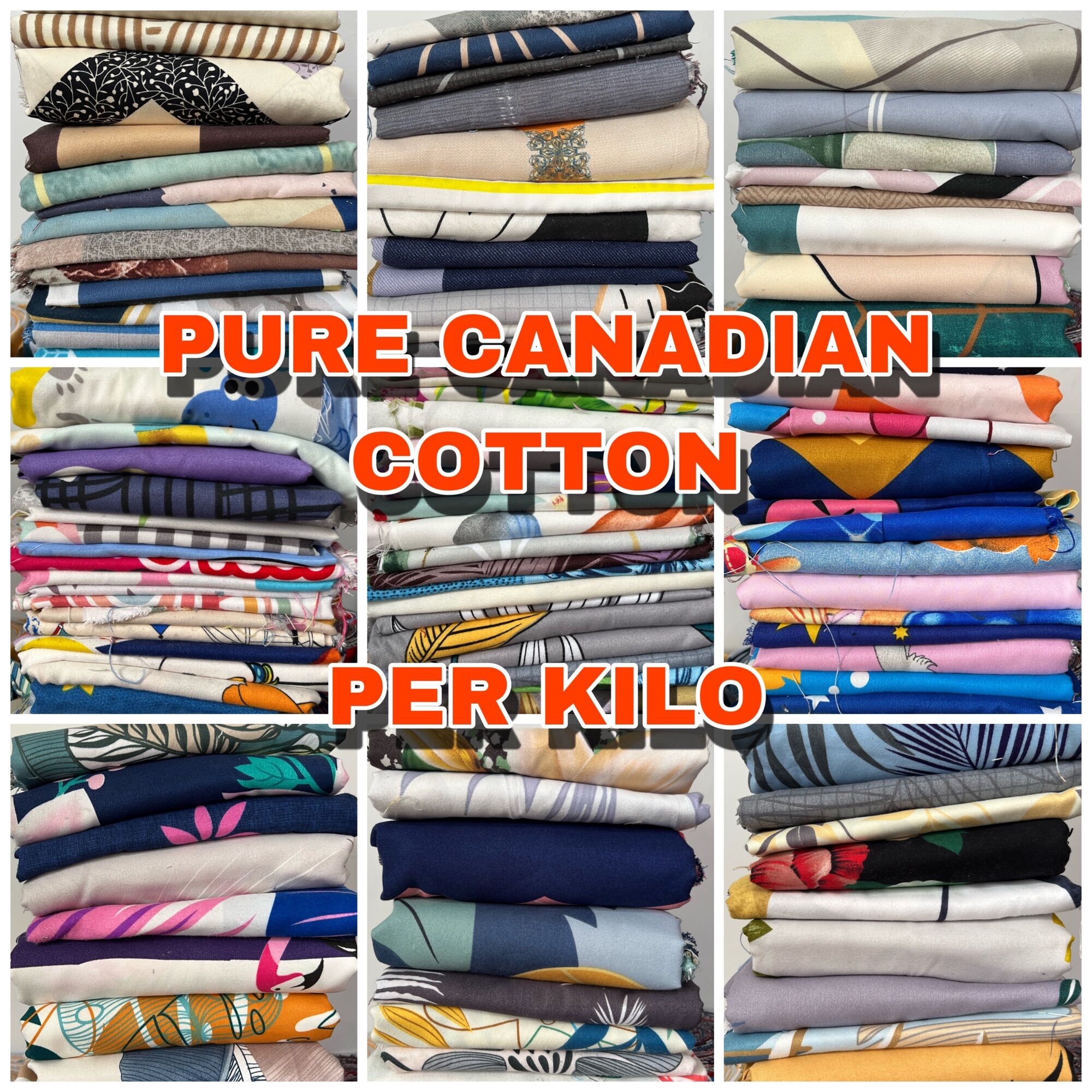 Canadian Cotton PER KILO assorted designs