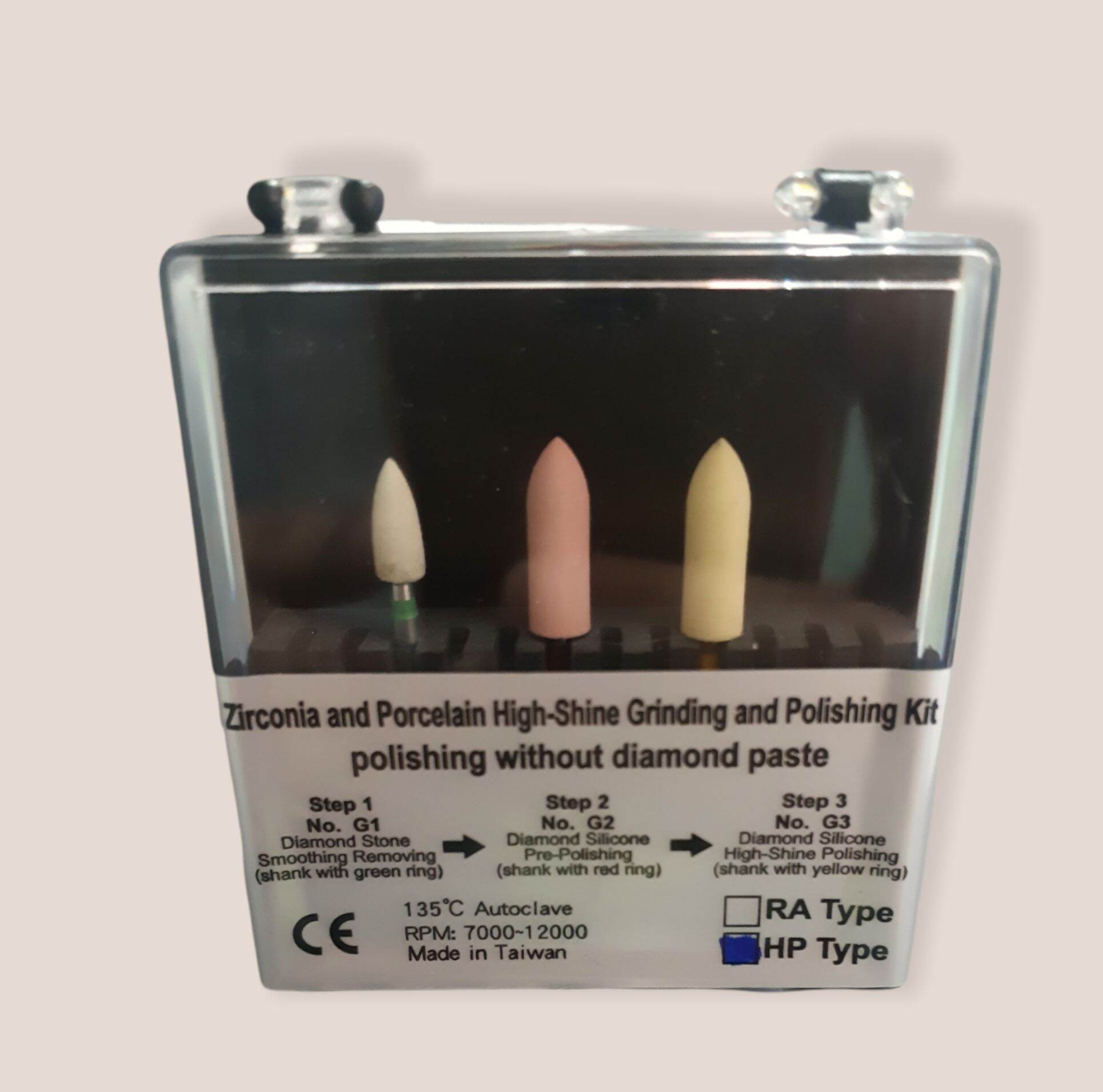 ZIRCONIA AND PORCELAIN HIGHSHINE GRINDING AND POLISHING KIT polishing