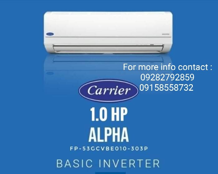 CARR'IER 1HP Split Type Inverter Aircon Lazada PH
