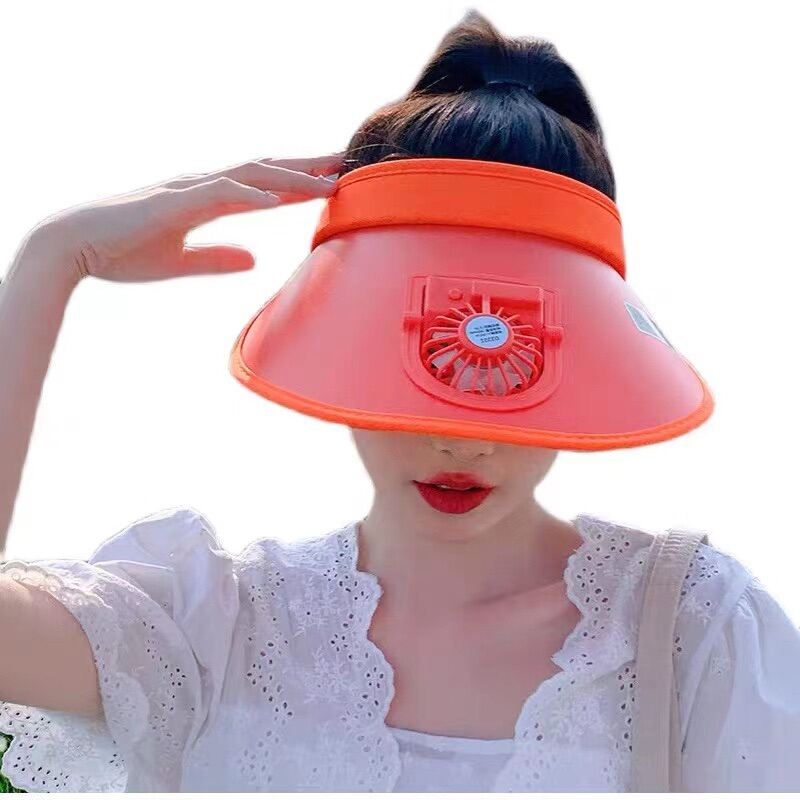 Summer hat with rechargeable fan nice cute design cooling fan hat