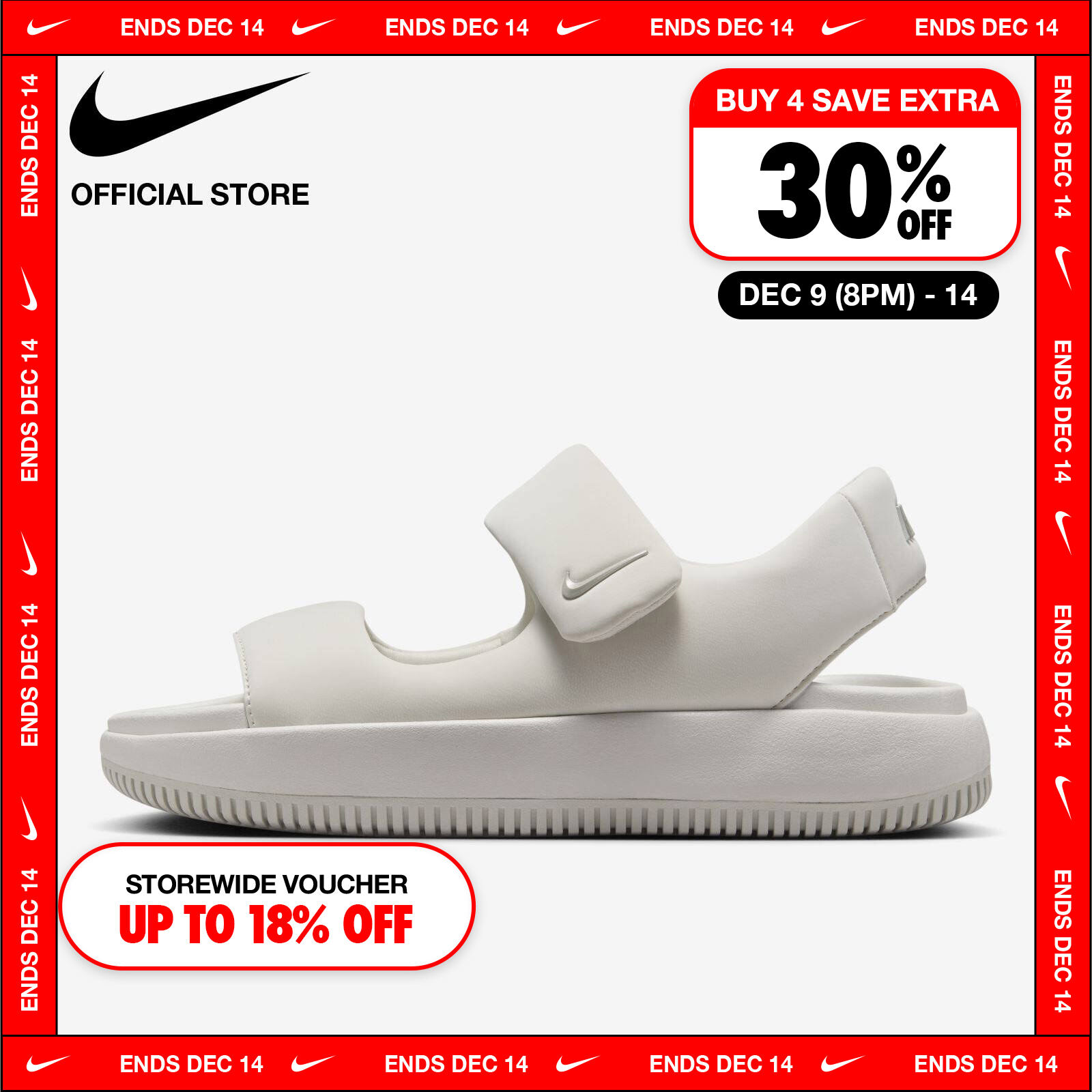 Discount on Nike  shoes - SKU: Nike Women's Calm Sandal - Light Bone