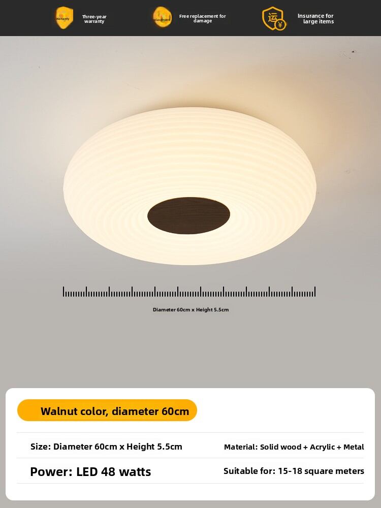 XISHANGJIAXI | Wooden Style Modern Simple Japanese Wabi-Sabi Nordic Countryside Bedside Ceiling Light