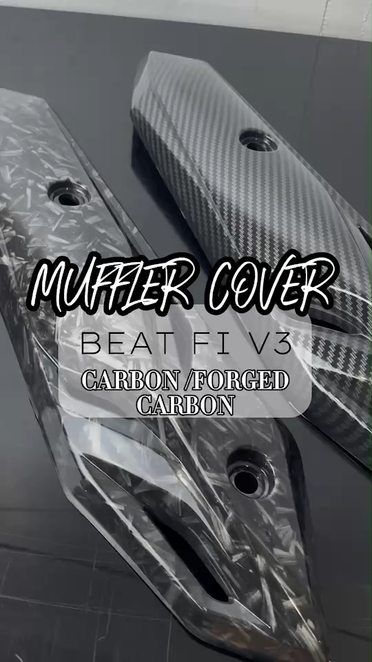 MOKOTO HONDA BEAT FI V3 MUFFLER COVER CARBON 10132 FORGED 10140