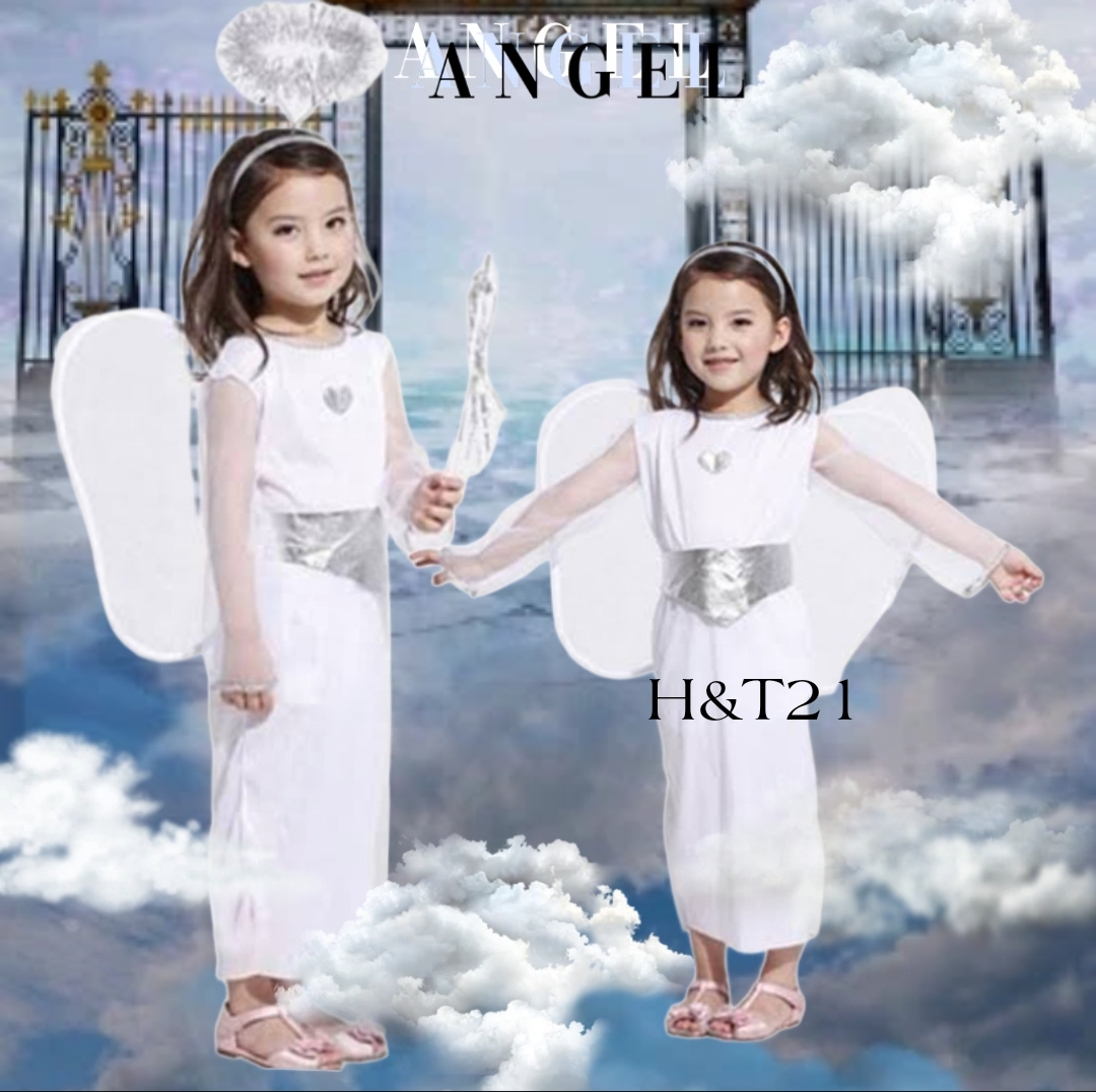 Angel wings and halo for baby costume, angel costume for girls, teenage  children