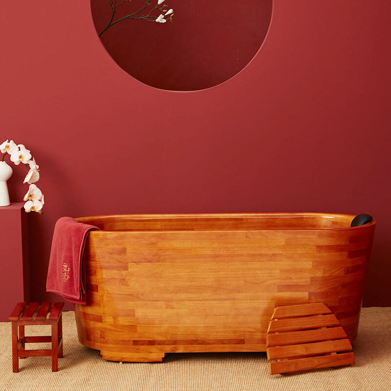 Yao Mei Bath Barrel Bath Bucket Wooden Barrel Bath Bucket Full Body Yao