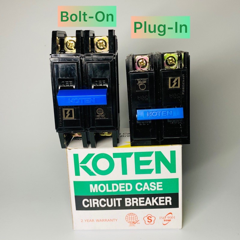 Koten 2 Pole Circuit Breaker Bolt on / Plug in | Lazada PH