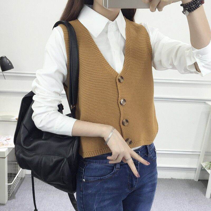 sleeveless vest cardigan