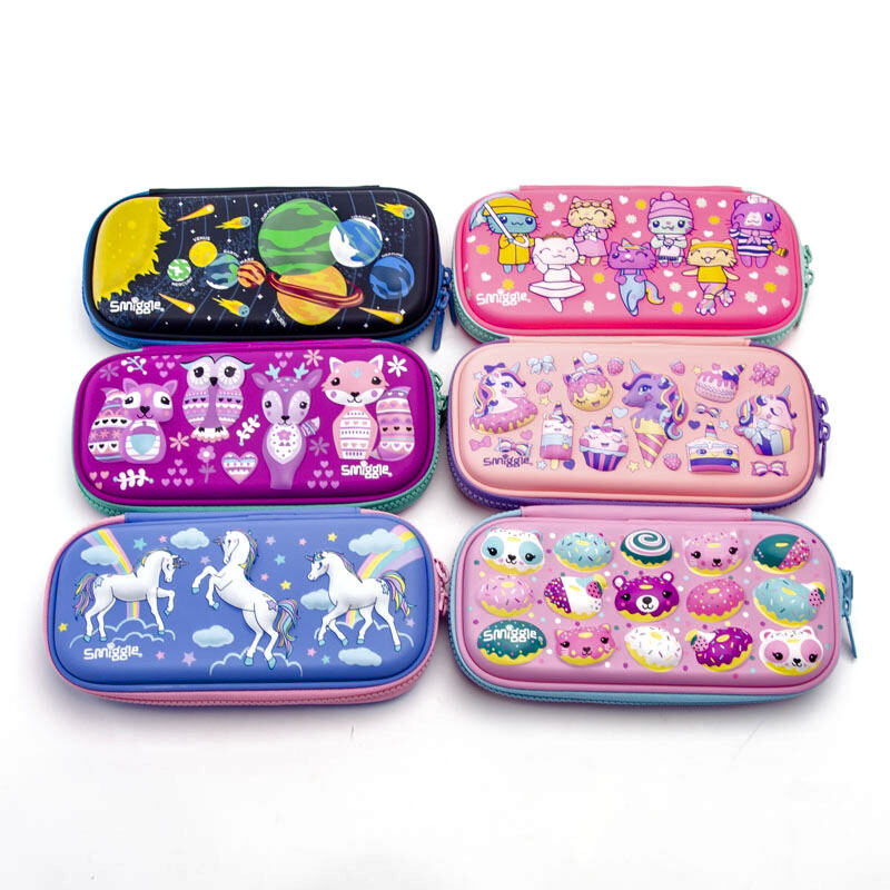 Smiggle Pencil Case Healthy Australian Pencil Case Pencil Case Three-Dimensional Primary School Students Grade 1-3 Large Capacity Multi-Layer Medium