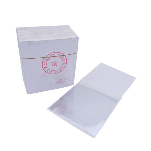 100pcs Art Craft Design Paper 9cm Sheets Practical Imitation Gold Silver Rose Gold Leaf for Gilding DIY Craft Party Decoration.