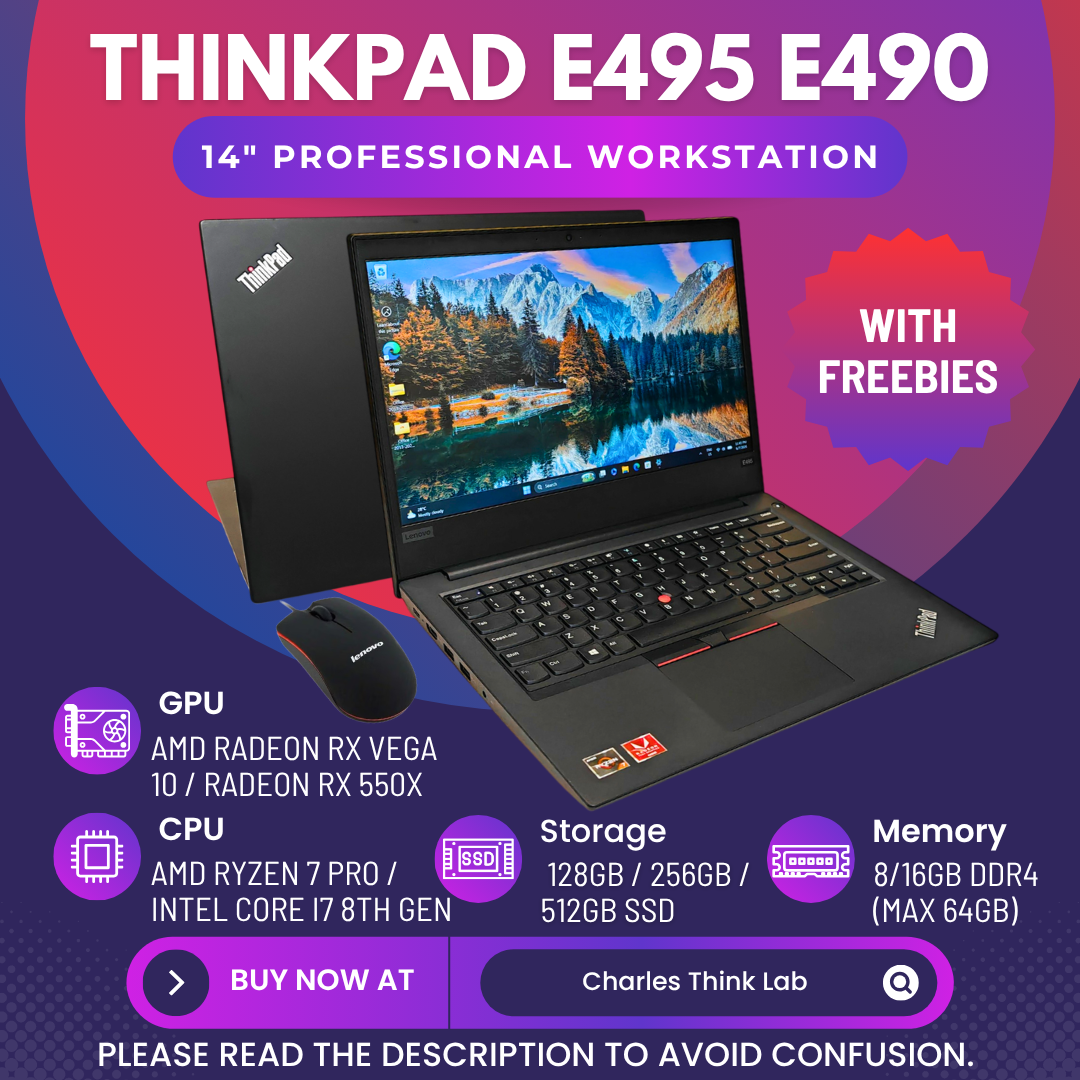 Lenovo Thinkpad E495 Ryzen 7 E490 i7 8th Gen 16GB 512GB Radeon 