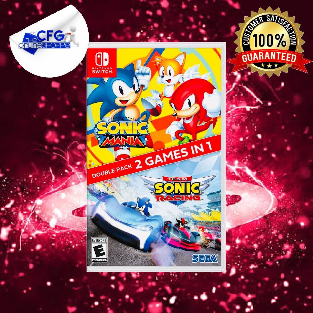 Sonic Mania + Team Sonic Racing Double Pack (2 Games in 1)(Nintendo Switch)  NEW