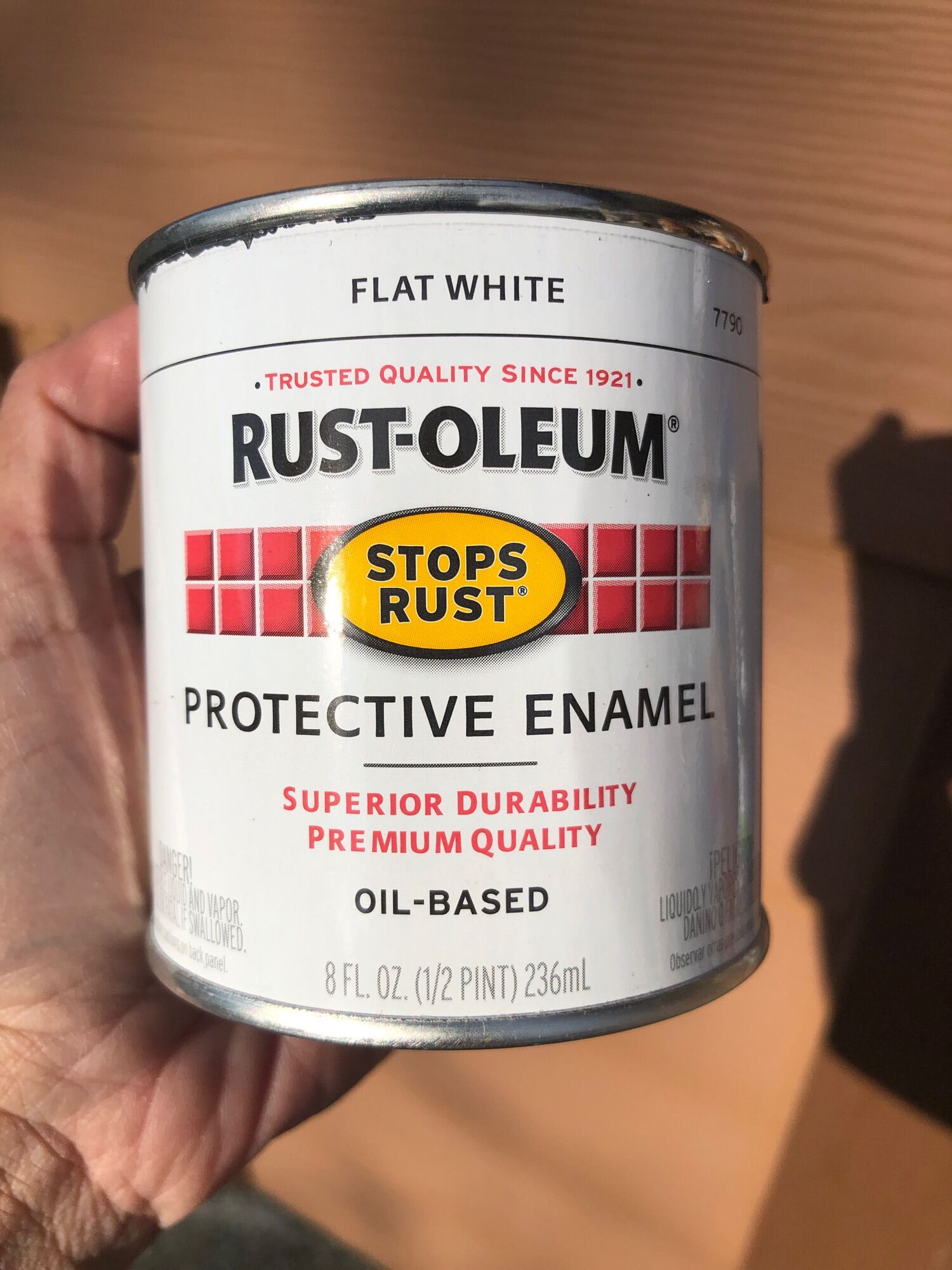 RustOleum 8 oz Protective Enamel Flat White Interior/Exterior Paint Lazada PH