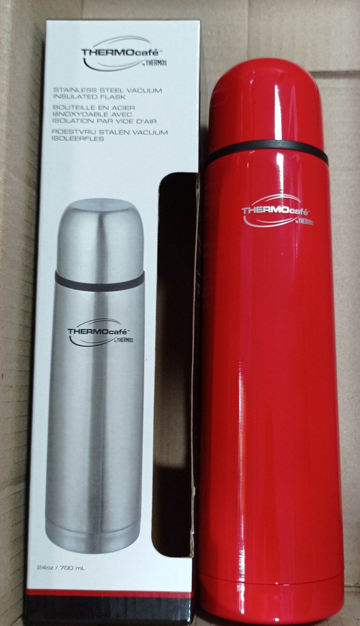 (USA) THERMOCAFE by THERMOS stainless steel vacuum insulated flask (red