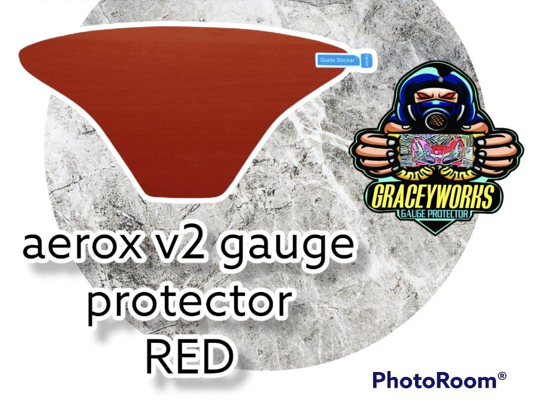 AEROX V2 GAUGE AND GARNISH PROTECTOR (MACHINE CUT). 