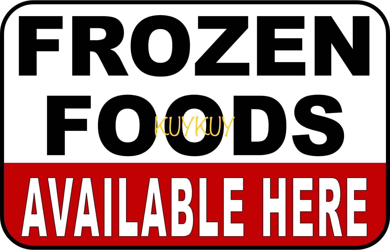 FROZEN FOODS AVAILABLE HERE PVC Signage 7.8x11 inches | Lazada PH