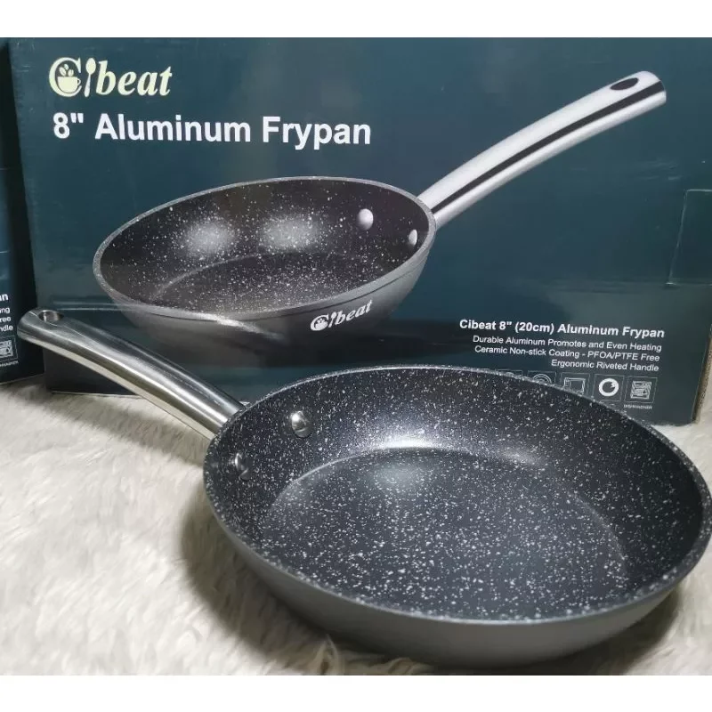 Cibeat Nonstick Frying Pan, Aluminum Skillet with Stainless Steel