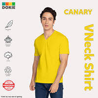 DOKIE MENS V-NECK SHIRT 100% PREMIUM COTTON team building teeDK-5475