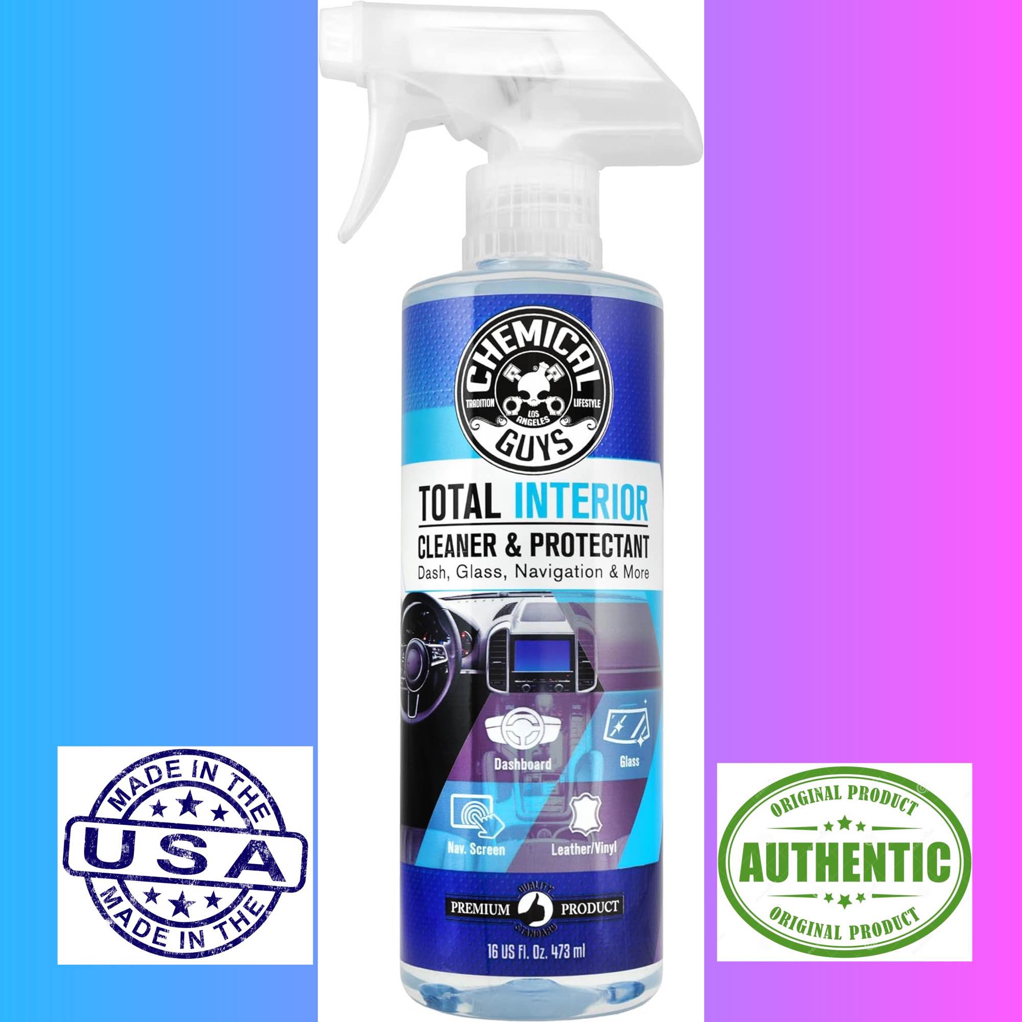  Chemical Guys SPI22016 Total Interior Cleaner and Protectant,  Safe for Cars, Trucks, SUVs, Jeeps, Motorcycles, RVs & More, 16 fl oz :  Automotive