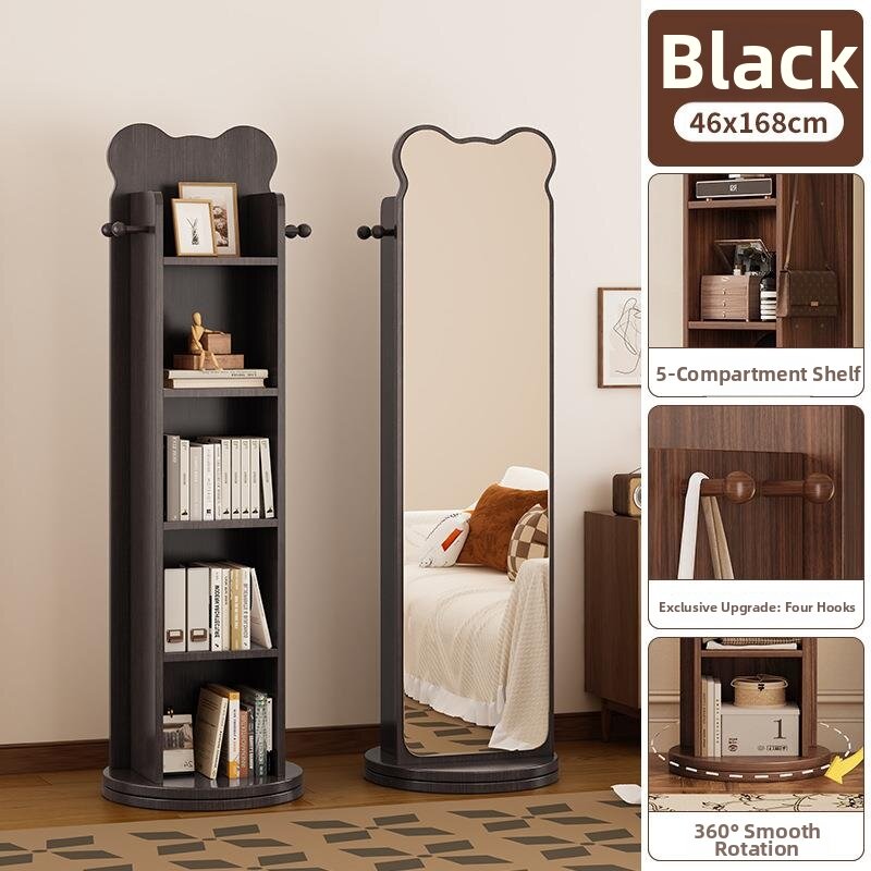 Movable Storage Integrated Dressing Mirror